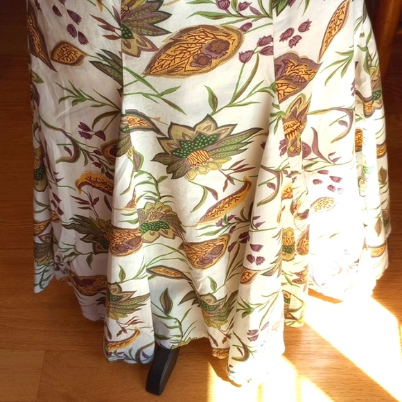 Grace Elements Trumpet Skirt, Size 14 Botanical Print - Picture 3 of 7